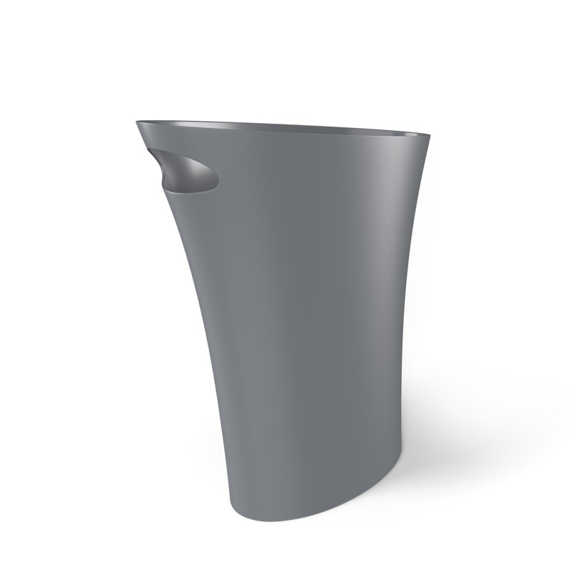 Charcoal Touchless Plastic Kids' Slim Trash Can