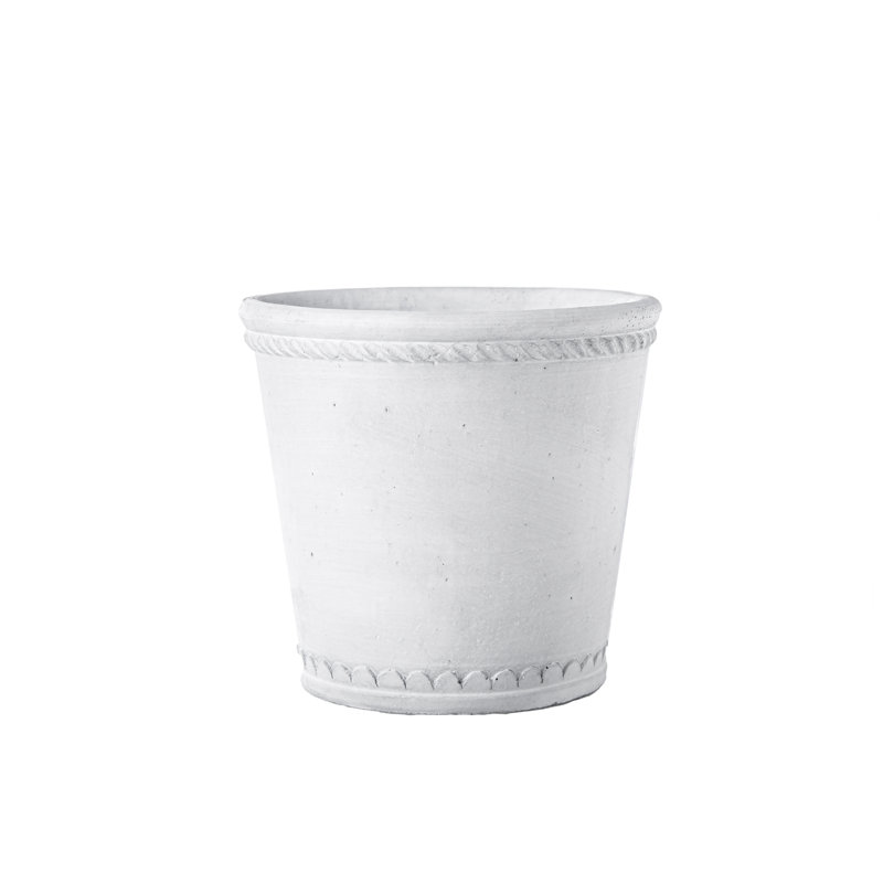 Concrete Pot Planter, 6.25" H x 6.75" W x 6.75" D, Orange