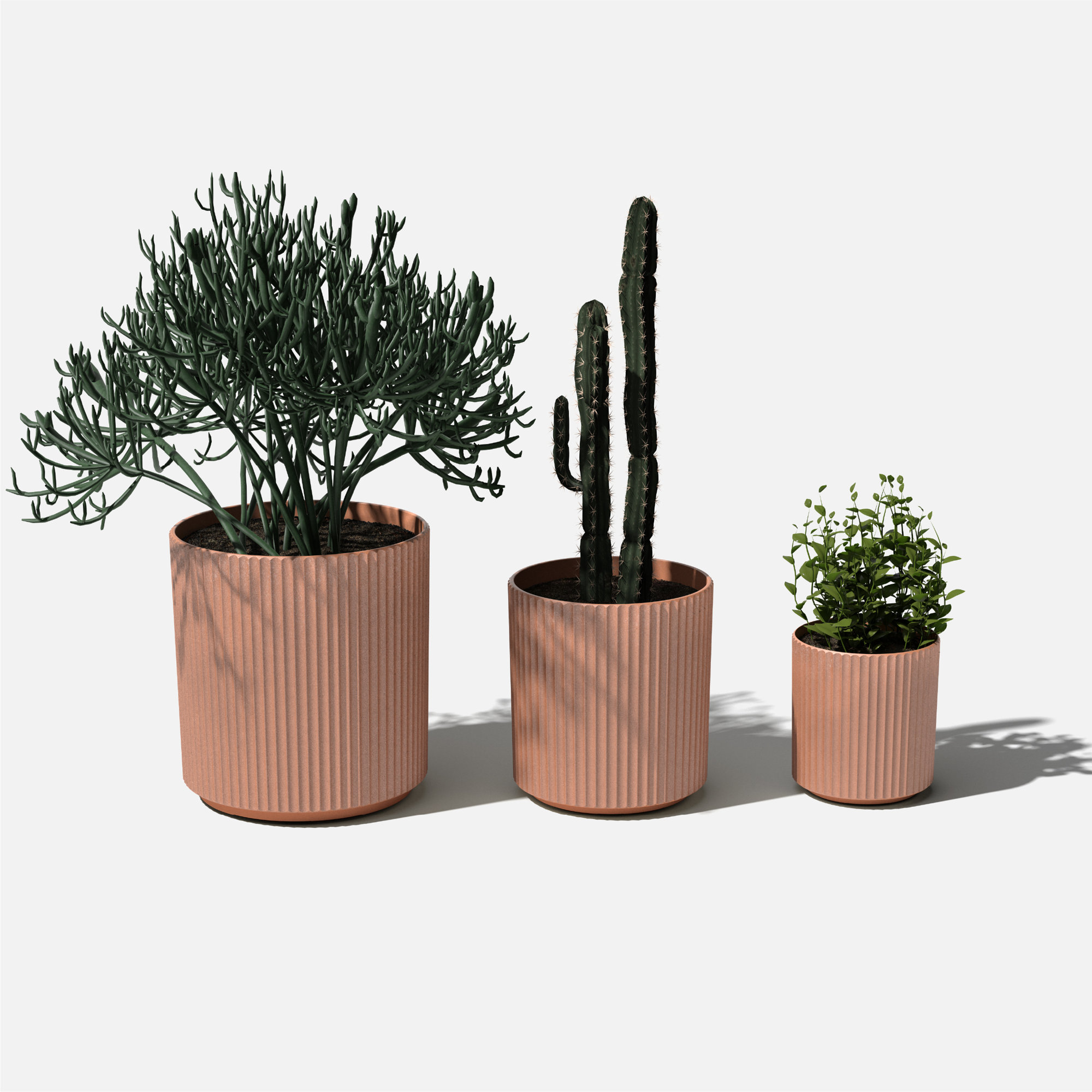 Demi Series Round Planter Set of 3, Terracotta