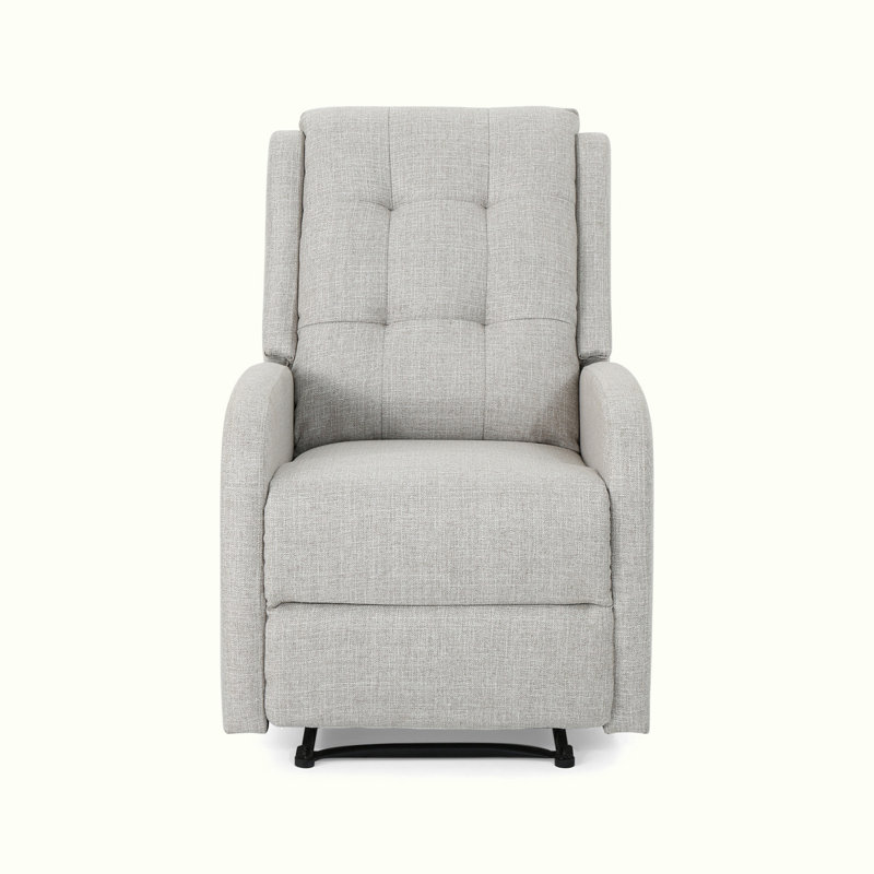 Sydenham Tufted Manual and Handle Recliner, Beige Linen
