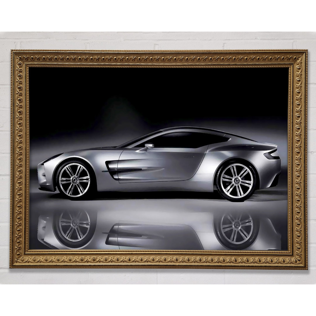 Aston Martin DB9 Silber Seitenprofil - Druck