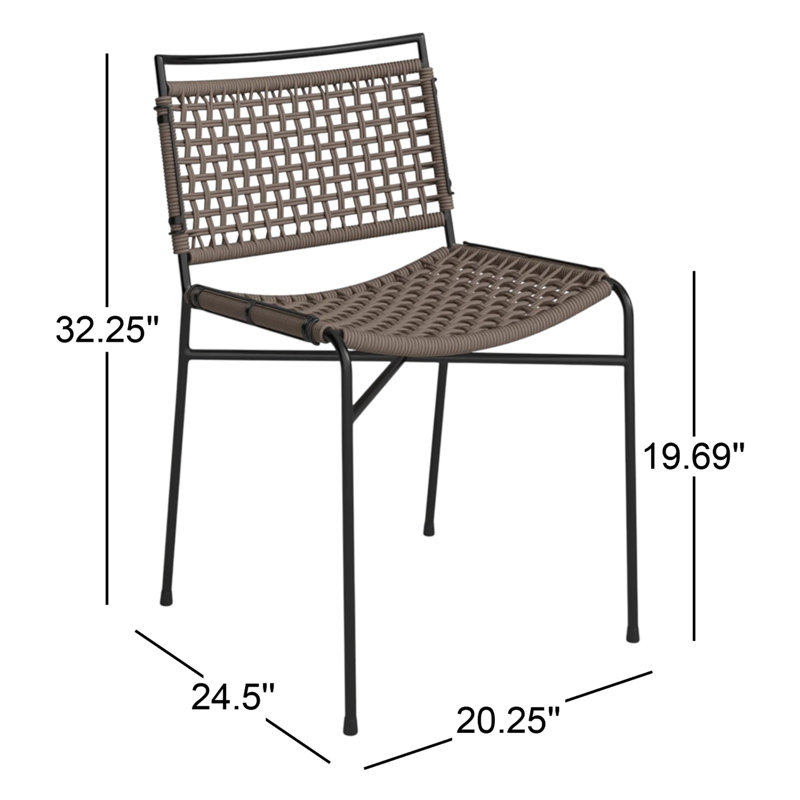 Henn Outdoor Dining Side Chair, Earth