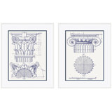 White Column 2 & Blue Ionic 5 Giclee Print by David Phoenix