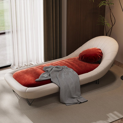 Canapé inclinable luxueux de 82,68 po de couleur italienne beige avec un design grand lit