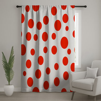 Rideaux à carreaux et voilages à motifs Polka - 1 panneau