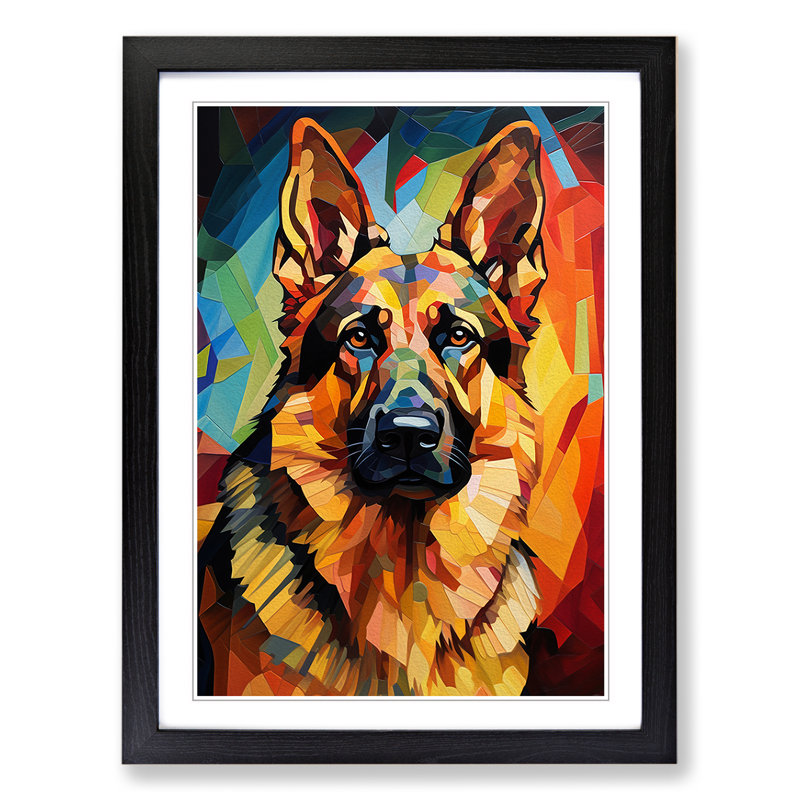 Single Picture Frame Print on Wood, Black Framed, 46cm H x 34cm W
