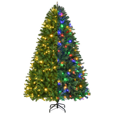 Arbre de Noël noir fantaisiste illuminé 6 pi avec 250 lumières DEL - Design courbé en forme de chapeau, 900 branches, assemblage à charnières et support en métal