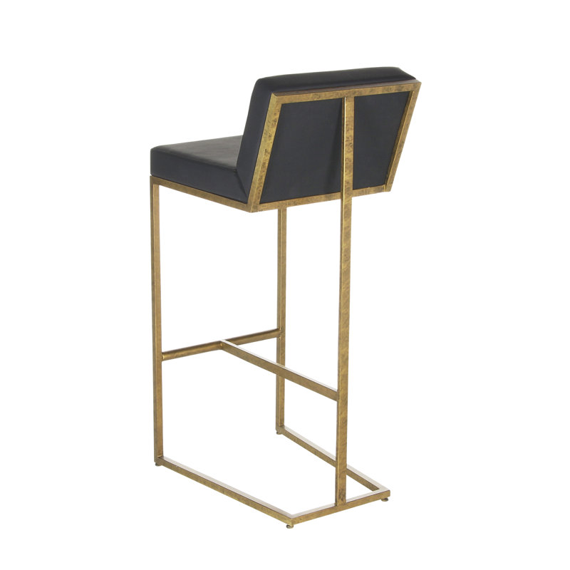 Outrageous Bar Stool, Royal Gold, Black