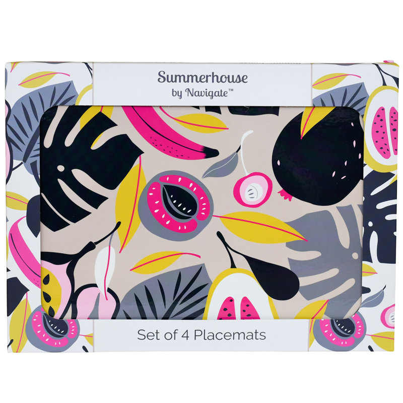 Wood Floral Rectangle Placemat