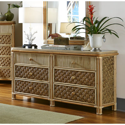 Jovani Wicker 61 " W 6 - Drawer Dresser