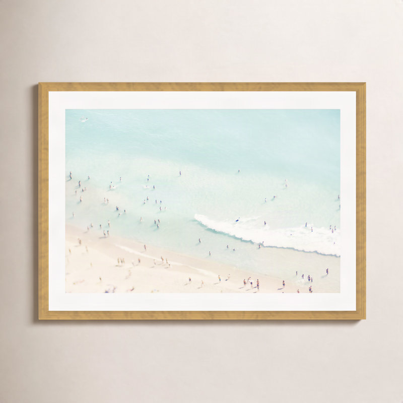 Tully "Beach Summer Love II" Print, 8" H x 12" W x 0.75" D, Gold Single Picture Framed, Yes