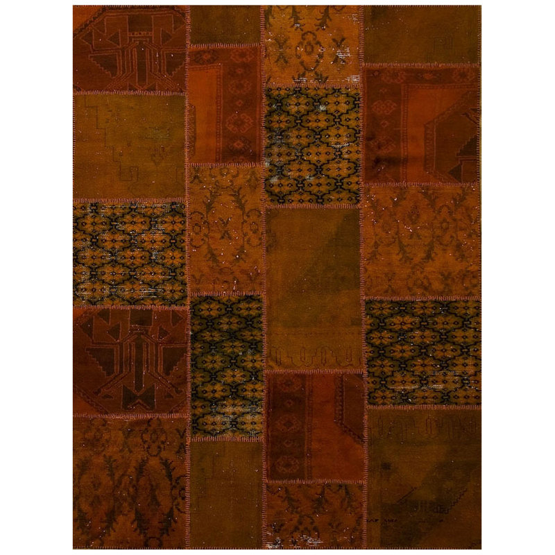 Tapis rétro rétro à motif patchwork turc