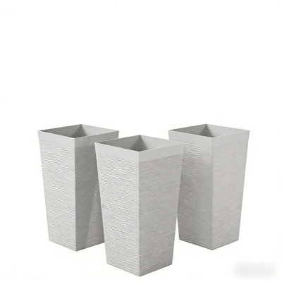 Stackable Tapered Planters,Set Of 3 Outdoor Planters