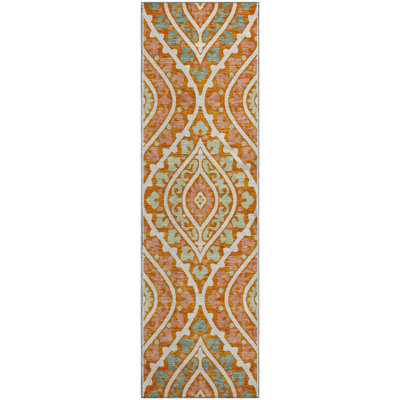 Premium Machine Washable Lisse Orange Rug