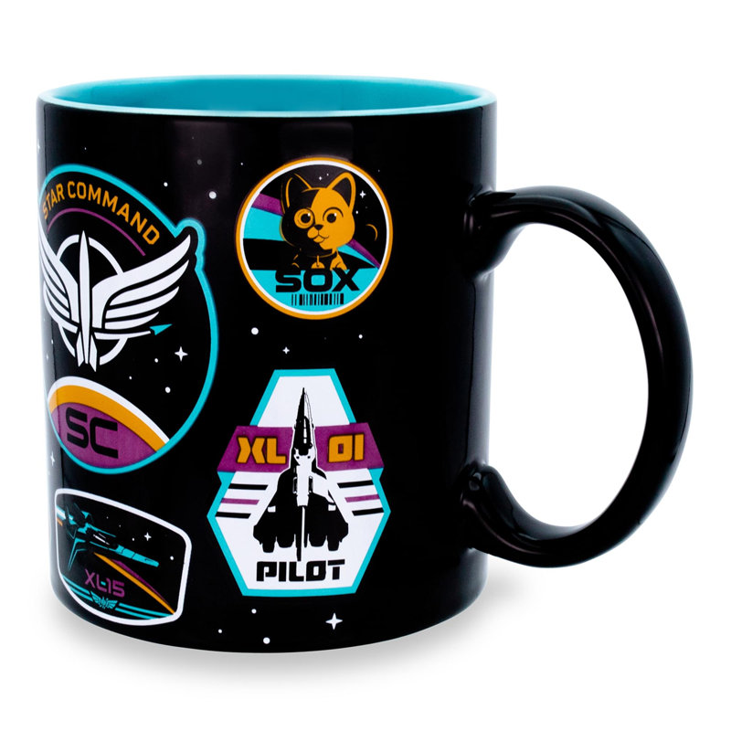 Grande tasse en céramique Disney Pixar Lightyear Badges | Peut contenir 20 onces