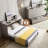Convertible Bed Cabinet, Gray, With Storage Space, Mattress & Charging Gray Convenient Storage, Soft Foam Plug