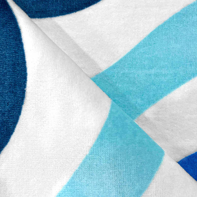 Bohen Cotton Beach Towel, Blue/White