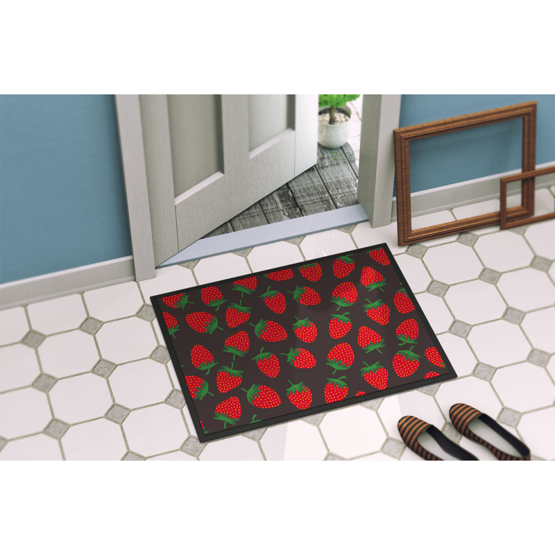 Yokoyama Indoor / Outdoor Rug, Gray/Red, Rectangle 2' x 3'