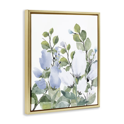 Cadre flottant Blue Spring Florals, design par Kim Allen