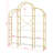 74.8 Inch 5 Tiers Office Bookcase Bookshelf, Display Shelf With Round Top, X Bar Gold Frame For Home Office