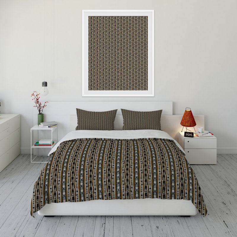 Polyester Twill Striped Duvet Cover, Twin Duvet Cover + 1 Standard Pillowcase