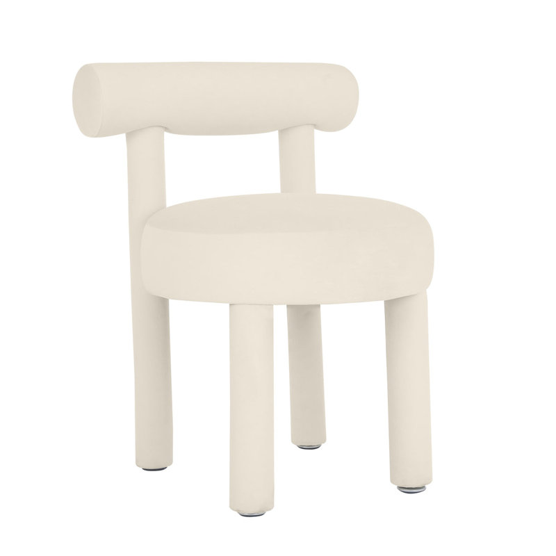 Chaise en velours Vincent, Crème, crème, Crème, crème