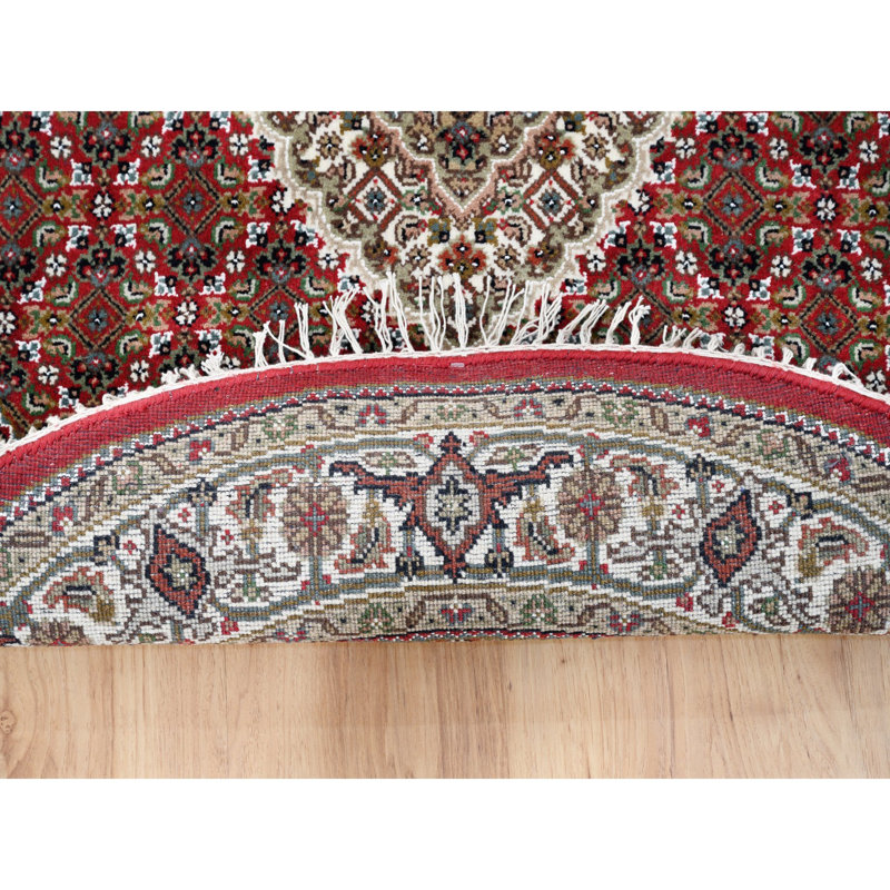 Mascaro One-of-a-Kind 4'1" Round Silk Area Rug in Red