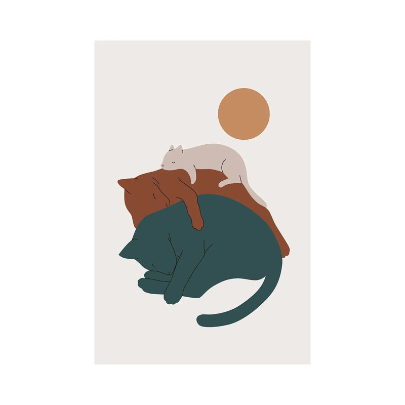 «Cat Landscape XVII» par Lim Heng Swee - impression sur toile tendue, H 40 po x l 26 po x P 1,5 po