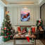 Père Noël renne, art mural sur toile-52239222