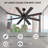 65" Dual-Finish Ceiling Fan - 8-Blade Powerhouse With Reversible Flow, Remote Control