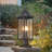 3-Light Black Outdoor Pier Mount Light Lantern Head-123822025