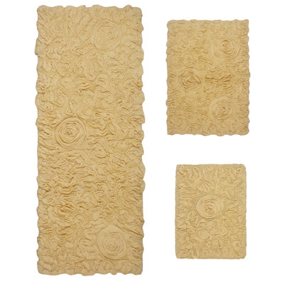 Schoenberger 100% Cotton Bath Rugs (Set of 3)