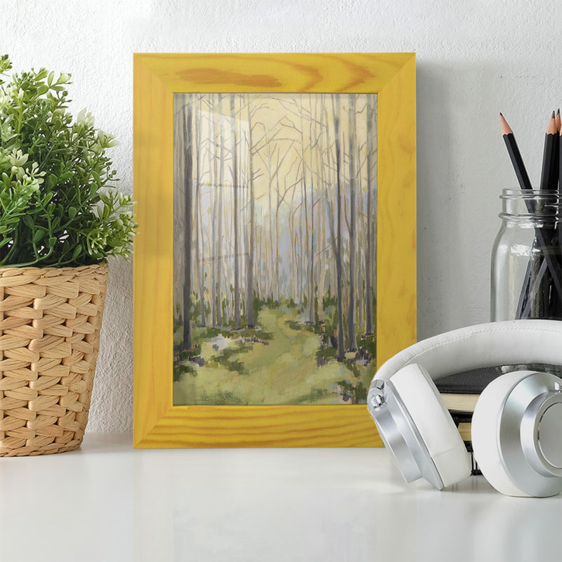 «Delicate Forest I», reproduction de cadre photo simple, H 7 po x l 5 po x P 1 po, Jaune