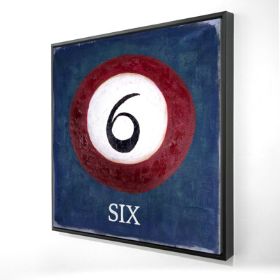Billiard Ball No6 Print On Canvas