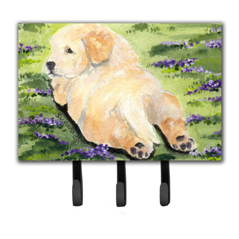 Porte-laisse et porte-clé golden retriever