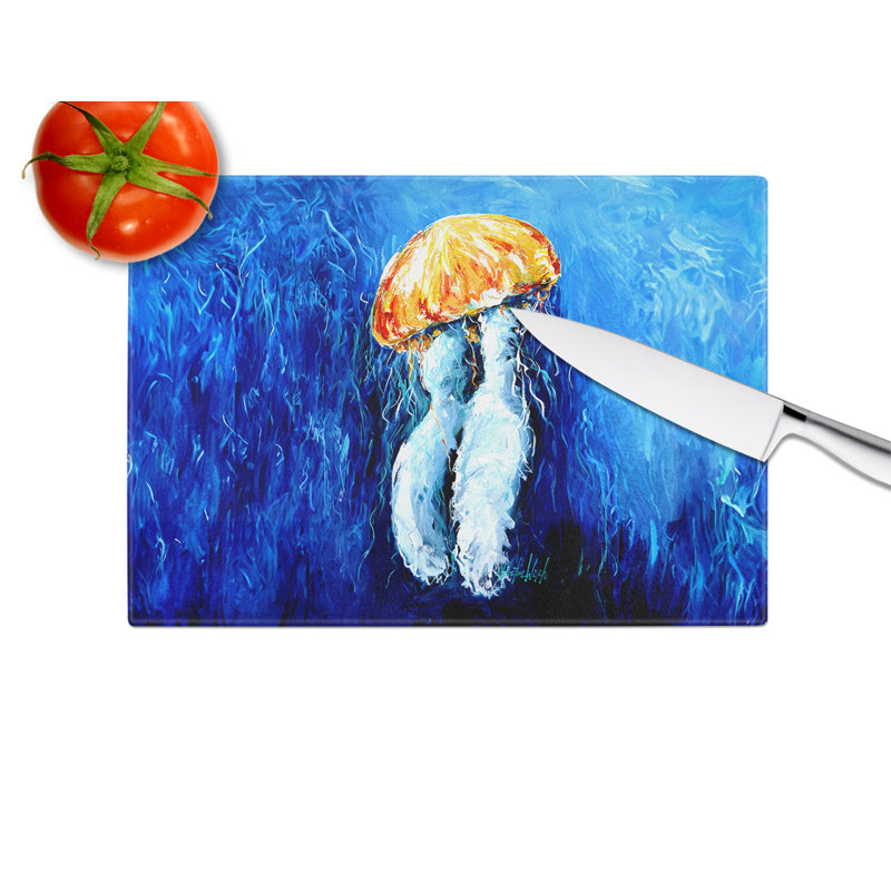 Fanta Sea Jellyfish Glass Cutting Board