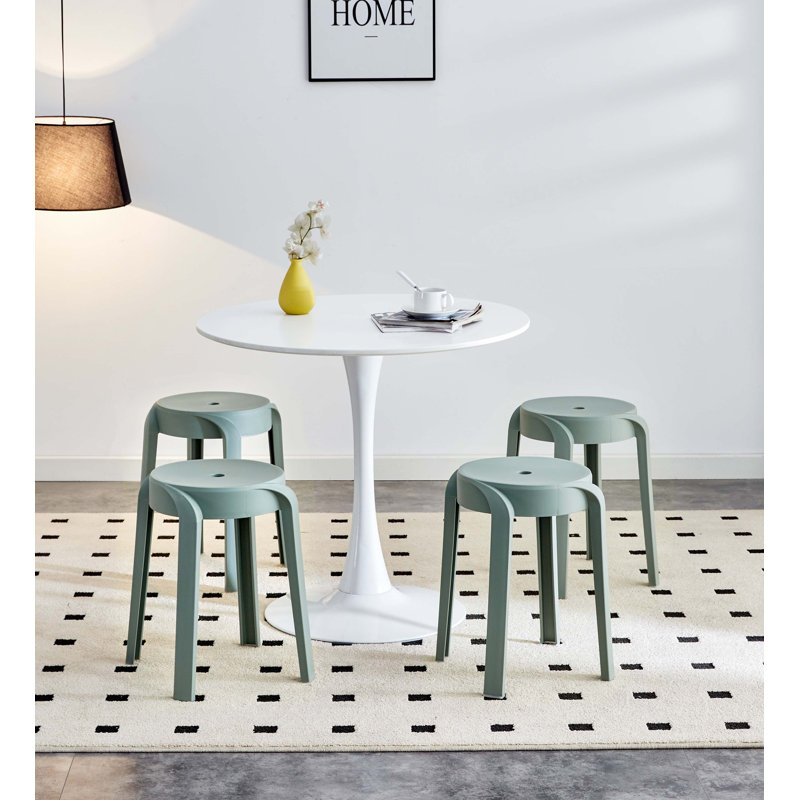 Preciosa Plastic Accent Stool, Green