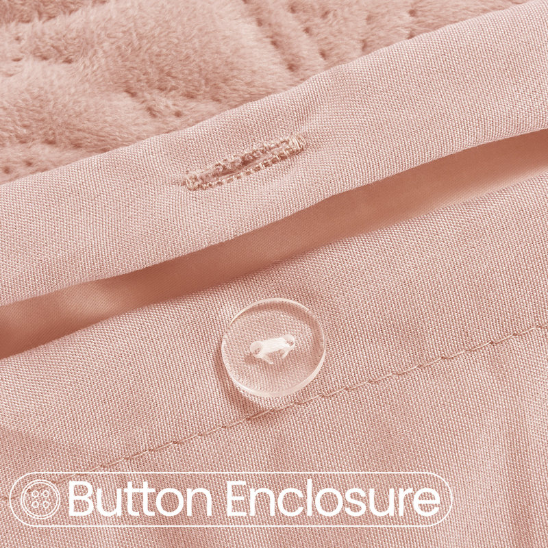 Velvet Embossed Leaf Pattern Savannah Duvet Set, Single Duvet Cover + 1 Pillowcase, Pink