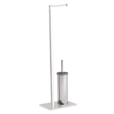 Free Standing Toilet Roll and Brush Holder