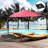 Bridgeview HDPE Material Patio Umbrella Base Weights Sand Filled up to 175 Lb. for Any Offset Umbrella Base | 4-Piece, Water or Sand Filled, All-Weather, Black (Square)