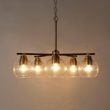 5-Light Dimmable Modern Shaded Chandelier