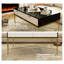 Table basse moderne avec agencement de couleurs noir et blanc, 2 tiroirs de rangement, pieds en métal, pieds réglables, instructions d'assemblage transparentes contemporaines avec tiroirs de rangement, conception octogonale