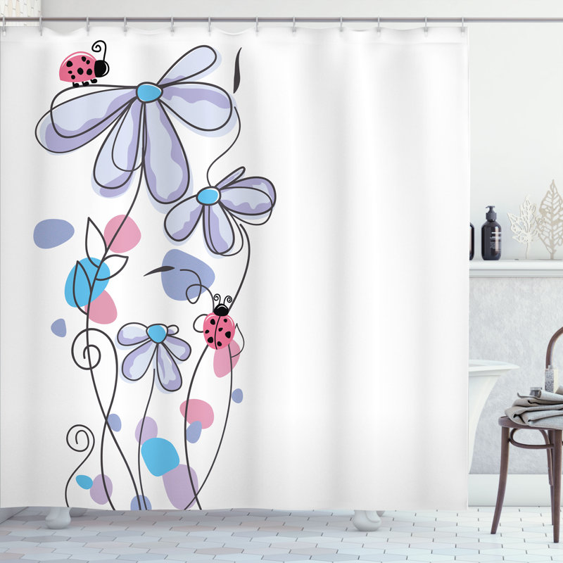 Ensemble de rideau de douche Kids, H 69 po x l 84 po, Bleu lavande