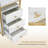 Modern Double Position Modern Nail Desk with Drawer and Shelf 78.7'' Wide, Metal Frame
