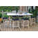 7 Pc. Antique Wash Eucalyptus Counter Height Set With Blue Rope Stools