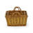 Elsidora Set of 2 Light Brown Square Baskets with Handles