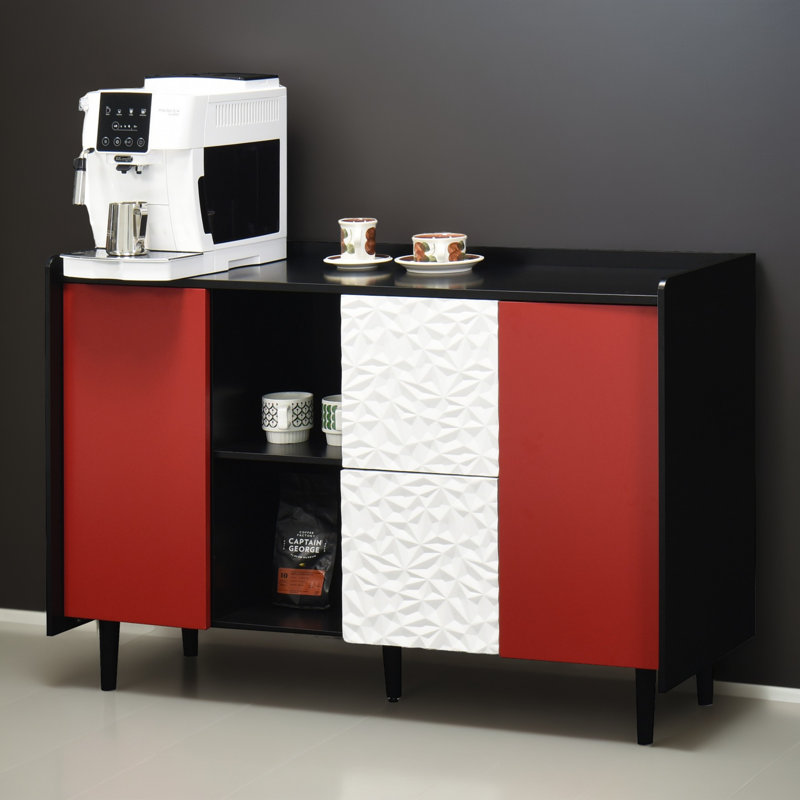 Buffet 47 po, Rouge / Blanc