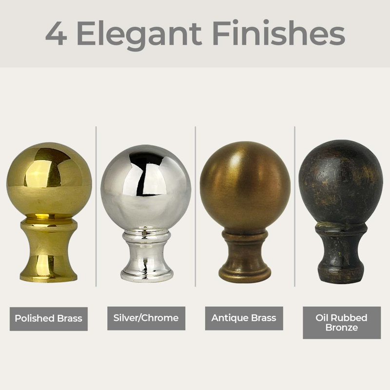 Ball Lamp Finial for Lamp Shade, Gold