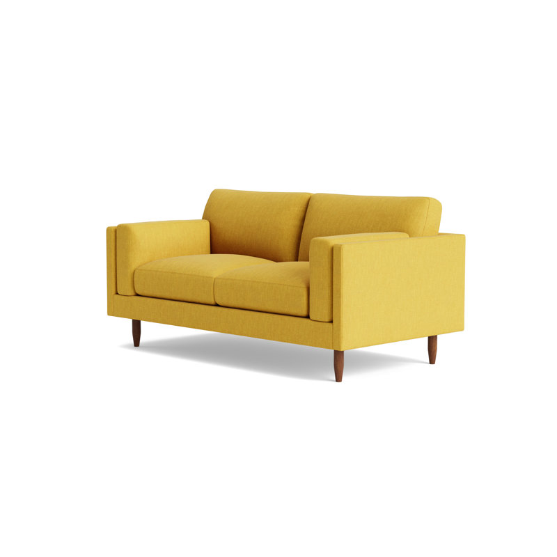 Skinny Fat Loveseat (70"), Performance Velvet - Denim, 70" W