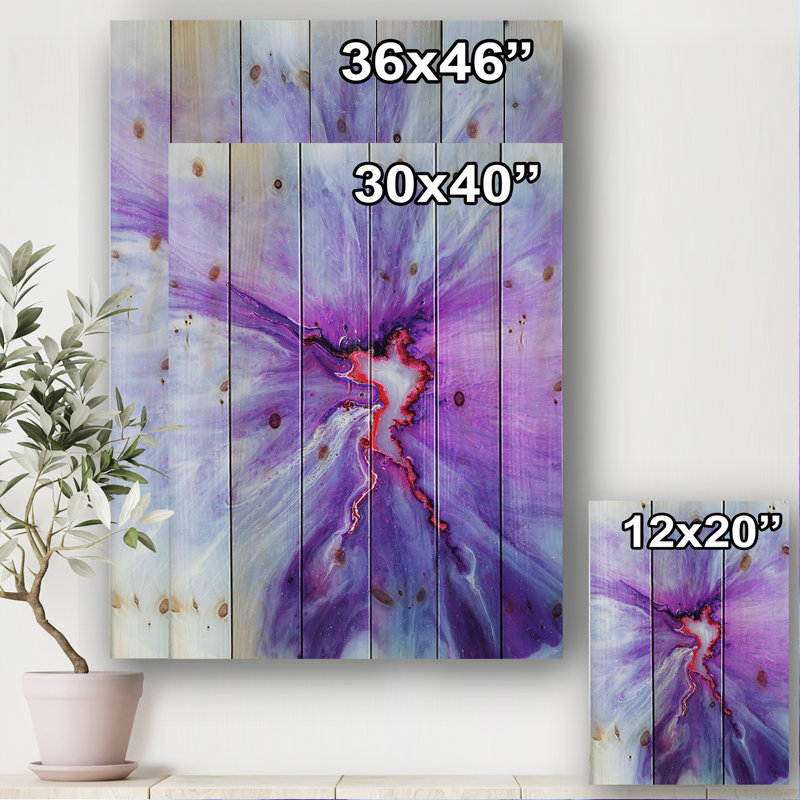 «Waves Epoxy Resin Art II», reproduction d'art sur bois sans cadre, H 46 po x l 36 po x 1,5 po